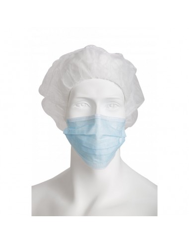 Μάσκα 3ply δετή μπλε