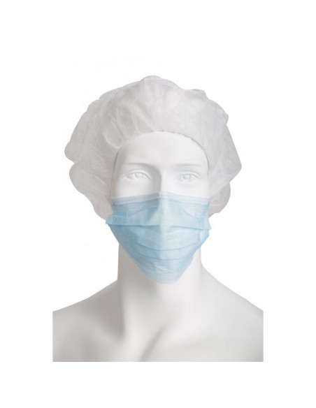 Μάσκα 3ply δετή μπλε