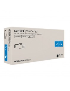 Santex Γάντια latex με πούδρα – λευκό