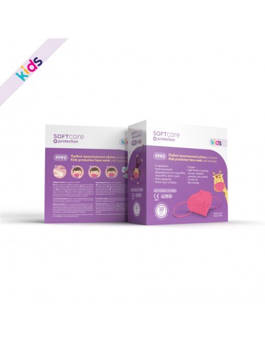 FFP2 παιδική μάσκα προστατευτική - ροζ