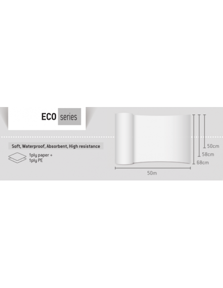 ECO STANDARD Ανακυκλωμένος πολτός ECO + κόλλα Pe - 58cm x 50m