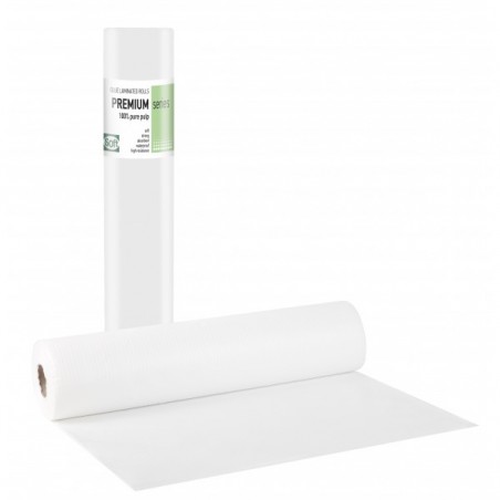 PREMIUM PLUS Πλαστικό + Χαρτί Λευκό - 58cm x 50m