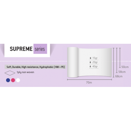 SUPREME PLUS Non woven Μαύρο 20gr - 58cm x 70m