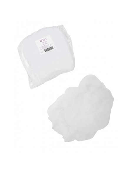 Σκούφια non woven με λάστιχο γύρω λευκή