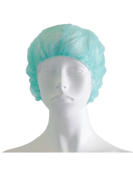 Σκούφια non woven με λάστιχο γύρω πράσινη