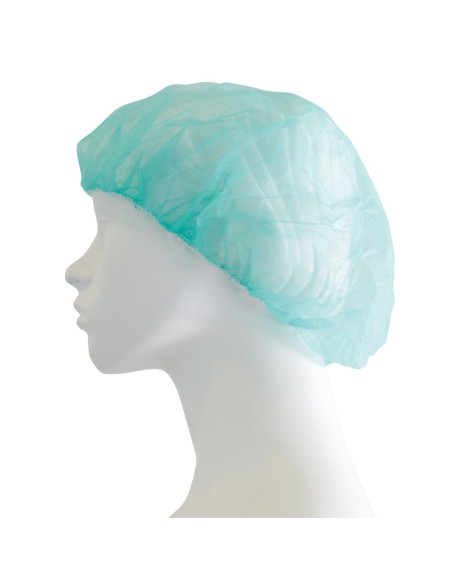 Σκούφια non woven με λάστιχο γύρω πράσινη