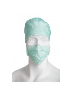 Σκούφια non woven λάστιχο πίσω πράσινη 2
