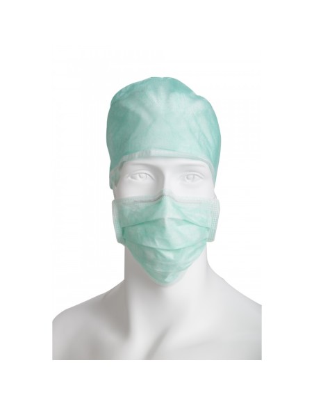 Σκούφια non woven λάστιχο πίσω πράσινη