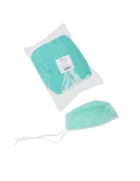 Σκούφια non woven δετή πράσινη