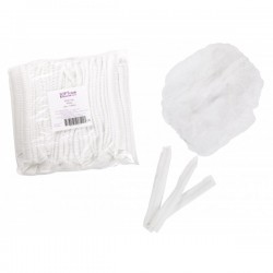 Σκούφια non woven ακορντεόν γύρω λάστιχο λευκό