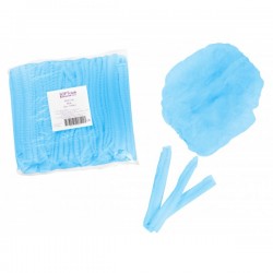 Σκούφια non woven ακορντεόν γύρω λάστιχο μπλε