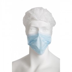 Σκούφια non woven ακορντεόν γύρω λάστιχο λευκό 2