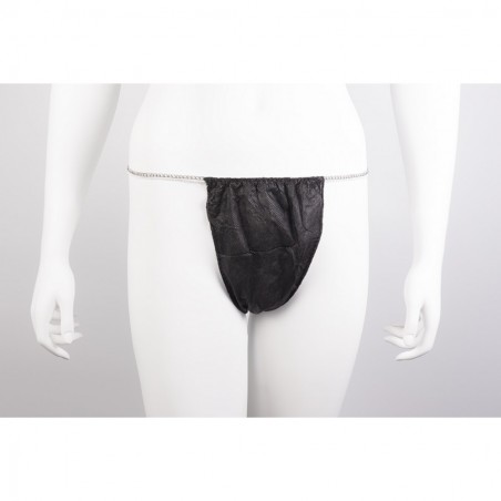 Εσώρουχο Γυναικείο Non-Woven Tanga Μαύρο (100τμχ)