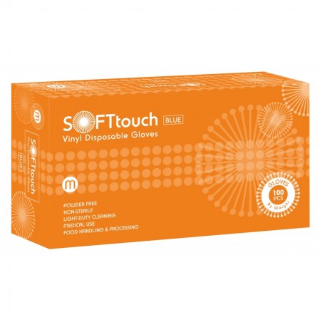 Touch Γάντια Βινυλίου - Μπλε χωρίς πούδρα