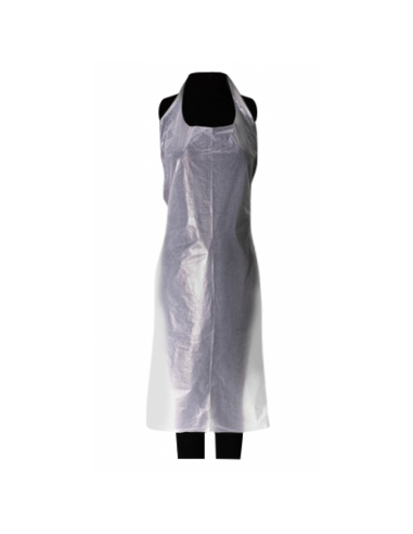 Ποδιά πλαστική μίας χρήσης μπλε (100τμχ)