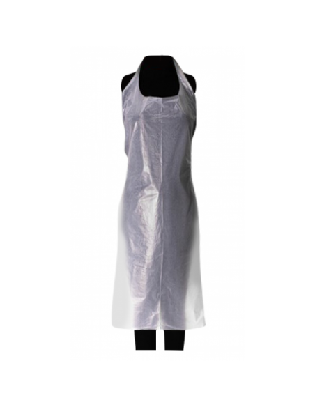 Ποδιά πλαστική μίας χρήσης μπλε (100τμχ)