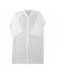 Ρόμπα επισκεπτών πλαστική με κουμπιά (Labcoat)