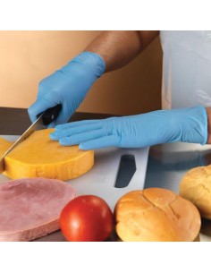 Γάντια νιτριλίου Supermax μπλε 2
